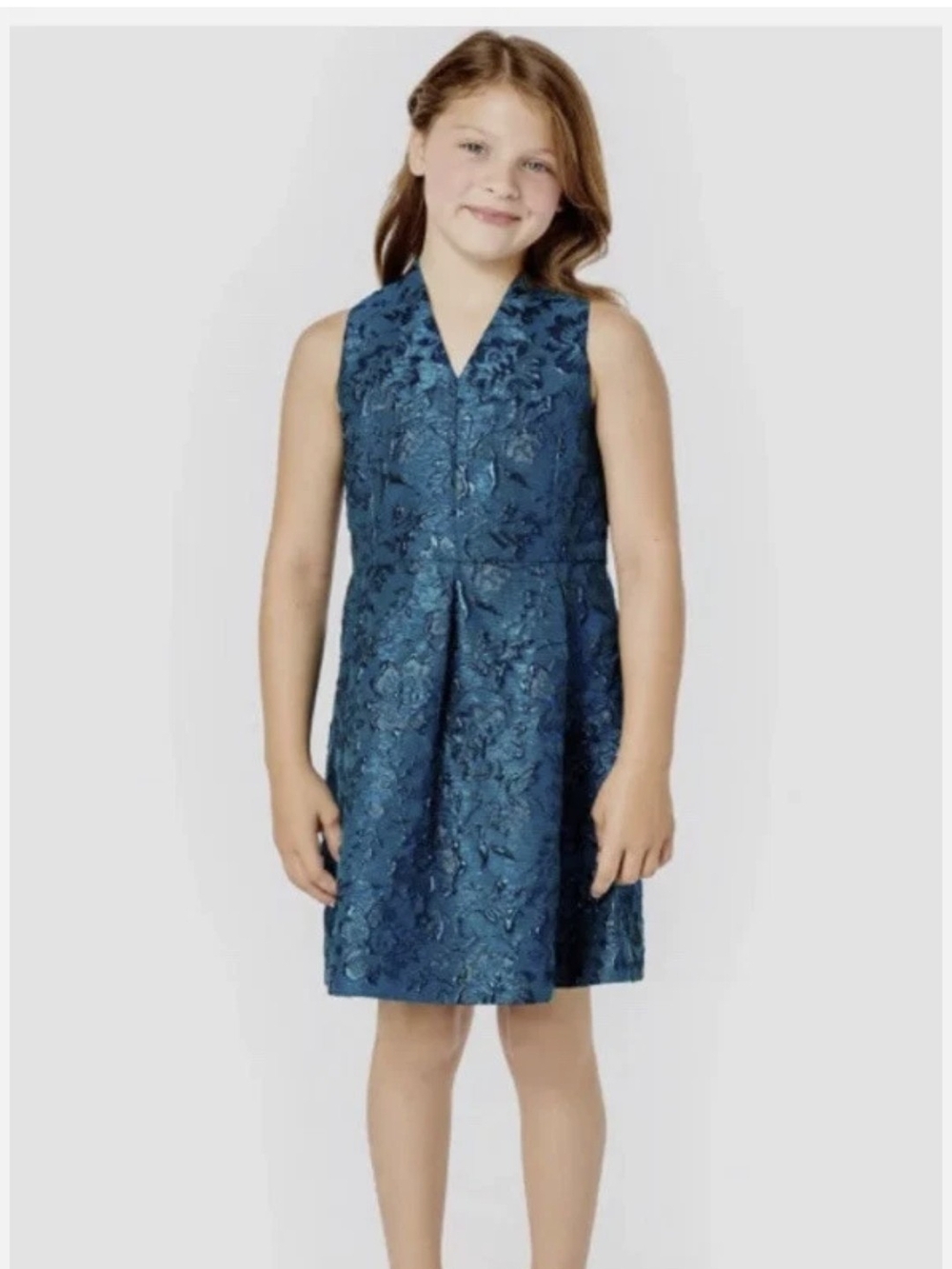 LILLU PLITZER Girls' Mini Tanlee Teal Blue  Party Dress  Size 8